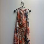 Robbie Bee  Signature Dress in Orange and Blue Photo 2