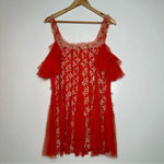 Free People FP One Red Lily Tulle Mini Dress Size Small Photo 1