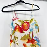 Label of Love Maxi Dress‎ Medium Linen Blend Tropical Vacation Resort Fruit White Photo 4
