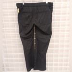 Old Navy  Women Pants 2 Black Stripe Dress Elastic Waist Stretch Flat Front-Small Photo 1
