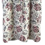 Madewell  100% Silk Floral Dress Waist‎ Tie with Pockets Cream Gray Red, Size 4 Photo 7
