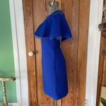 Tadashi Shoji  Tobara Pintucked Off Shoulder Ruffle Dress Electric Blue~ XS 🧡🎀 Photo 6