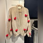 Maeve NWOT  The Susannah 3D Heart Cardigan Sweater Photo 6