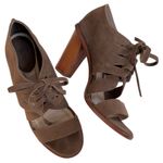 Frye  Leather Sofia Tie On Lace Up Heeled Sandals Brown Size 9.5 Photo 0