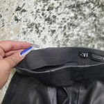 ZARA  Black Faux Leather Skinny Pants Photo 9