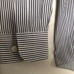 Marquis Nautical Sailor Striped Bedazzled Long Sleeve Button Up Collar Shirt Top Blue Size M Photo 5