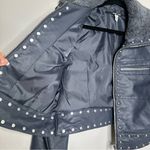Urban Outfitters  Silence + Noise Venus Studded Blue Faux Leather Jacket NWOT Photo 7