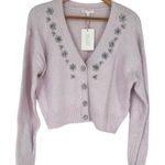 Gianni Bini GB  Embellished Long Sleeve Sweater size Large NWT Pastel Light Pink Photo 0