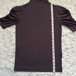 Madewell Top Drapey Puff-Sleeve Mockneck Tee Dark Carob Brown XS NWT New Photo 10