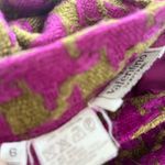 Valentino Boutique Vintage Magenta Houndstooth Wool Tweed Pencil Skirt Size 6 Pink Photo 4