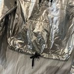 H&M x Coachella Metallic Silver Half Zip Jacket Size 8 US Photo 1