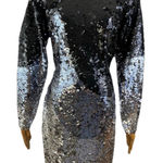 Olegcassini Size6 80s Intricate Beaded MIDI Gala Evening Cocktail Dress Y2K Black Size 6 Photo 0