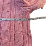 Ralph Lauren Lauren  Womens Large Pink Cable Knit Sweater Cowl Neck Preppy Cotton Photo 7
