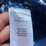 FRNCH Paris Floral Long Sleeves Cotton Button Front Shirt Size M Lace Accents Photo 7