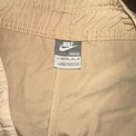 Nike Women's Capri Cargo Shorts Size M (8/10) Tan/Khaki Adjustable Drawstring Photo 2