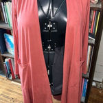 LuLaRoe  pink suede S lagenlook Sarah cozy sweater coat Photo 0