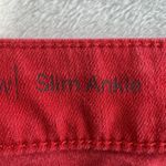 Talbots  Plus 20W Jeans Flawless Scallop Hem Denim Slim Ankle Red Curvy Fit Photo 10