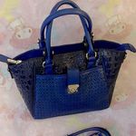 M.C. Mark Chantal vintage Designer Handbag (NEW condition) blue leather Photo 13
