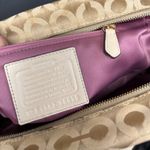 Coach  25638 Madison Madeline White and Gold Canvas Shoulder Bag Photo 3