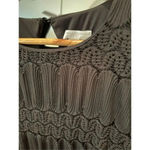 New York & Company Lace Shift Long Sleeve Medium Black Photo 1