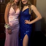 Prom Dress Silk Pink Size 2 Photo 2