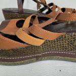Tahari  Jane Brown Leather Espadrille Platform Sandal Size 9.5 Photo 13
