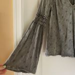 Anthropologie Eyelet Bell Sleeve Crochet Top Photo 5