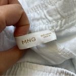 Mango  Linen Pants straight leg pull on womens White (medium) vacation resortwear Photo 1