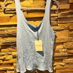 groceries apparel light blue ribbed tank top Size L Photo 0