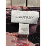 Avenue  Floral Watercolor Blouse Scoop Sz 18/20 Purple/Blk Size M‎ 3/4 Rouched Sl Photo 2