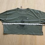 Aeropostale  Nashville Tennessee Crop Boyfriend Tee Khaki Green Tee New XS Photo 3