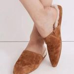 Madewell Tan Suede Slip on Pointed Toe Fur Lined Flats size 9 Photo 0