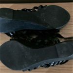 NY&C Black Wedges Wedge Sandals Size 7 Photo 5