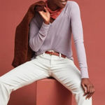 Maeve by Anthropologie Pearson Thermal Waffle Weave Pullover Top - Size - Medium Photo 0