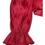 Umgee  Long Sleeve Shimmer Mini Dress Smocked Back panel babydoll Size Small NWT Photo 6