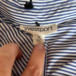 Westport  Button Down Blue & White Top Size 1X Photo 5