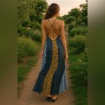 Topshop  Patchwork Floral Satin Godet Slip Maxi Dress Size 4 Photo 2