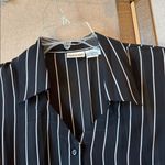 Newport News FINAL MARKDOWN  Black and White Striped Button-Down Shirt 6 Photo 1