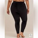 Torrid 4/$25 Full Length Signature Waist Ruched Velour Side Legging Black Sz 1 (1X) Photo 2
