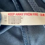 Free People  Turnt Sheen Long Sleeve Slinky Bodysuit in Blue Metal Size S Photo 8