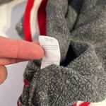 Marine layer Sweater Women Small Gray Jenny Crew Sweatshirt Red Stripe Heathered Photo 6