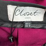 Magenta Pleated Full Skirt Black Floral Butterfly Lace Closet London Whimsigoth Pink Size 8 Photo 3