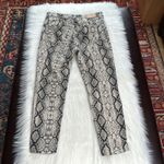 ZARA  High Rise Snakeskin Print Skinny Jeans Photo 4