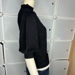 Leith  Short Sleeve Mock Neck Sweater Black Size Small Photo 7