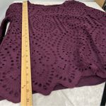 Porridge for Anthropology M plum purple Elegant eyelet Lace Women's Top boho Size M Photo 5