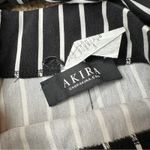 Akira Black & White Striped Tie Waist High Rise Skinny Pants Size L Photo 5