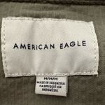 American Eagle Outfitters Women's Olive Green Cor Cropped Shacket (925) Photo 6