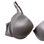 Maidenform  Purple Satin Padded Lace Underwired T-Shirt Bra Women Sz 36B | 64-26 Photo 3