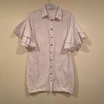 Alex Morgan Embroidered Shirt‎ Dress White Size L Photo 1