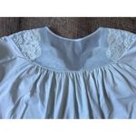 Vintage Shadowline Size L Floral‎ Embroidered Nightgown Housecoat Dusty Blue USA Size L Photo 7